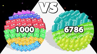 2048 CUBE RUN /vs 2048 CUBE RUNNER ∞ ASMR Gameplay Android iOS • Satisfying Cube Race Game screenshot 1