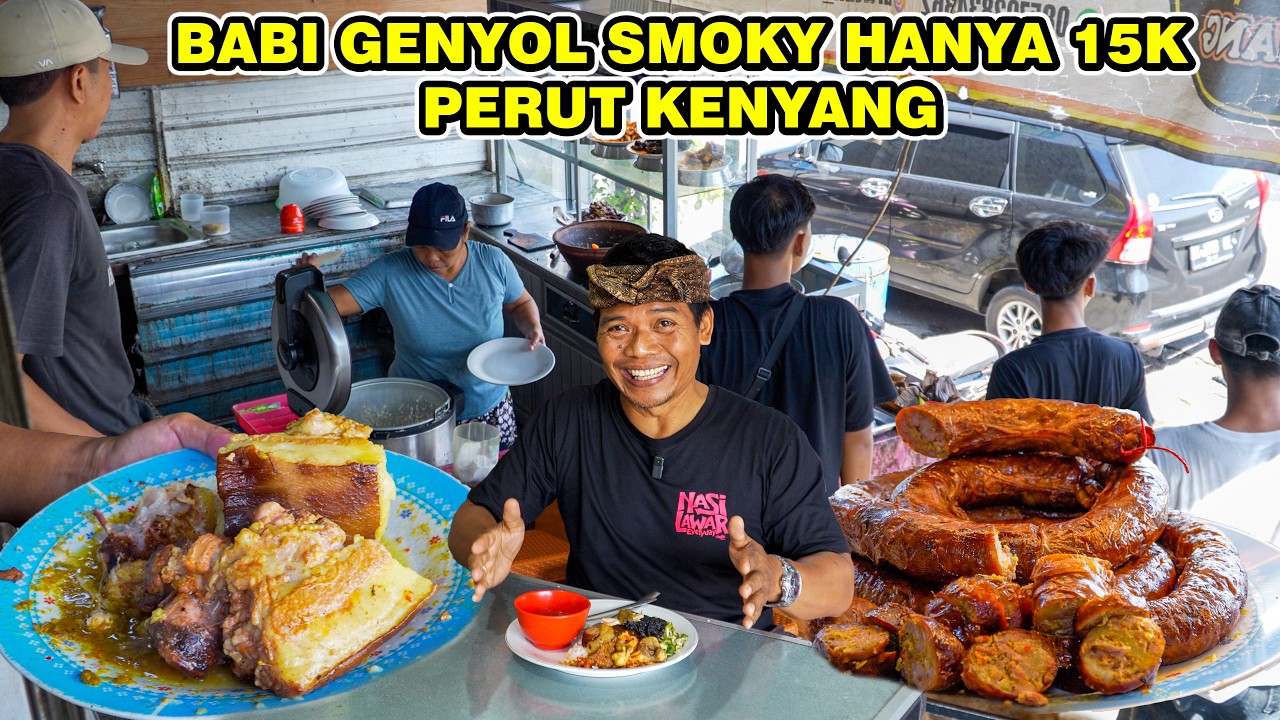 BABI GENYOL SMOKY HANYA 15K PERUT KENYANG 😍 WARUNG NANANG BABI GENYOL