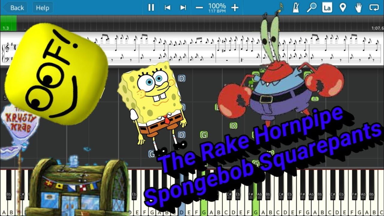 The Rake Hornpipe Krusty Krab Theme But It S Roblox Death Sound Youtube - krusty krab background music roblox id