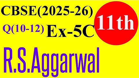 CBSE Class-11th Maths Complex Numbers|Exercise -5C Class-11th Maths R.S.Aggarwal Question no.10