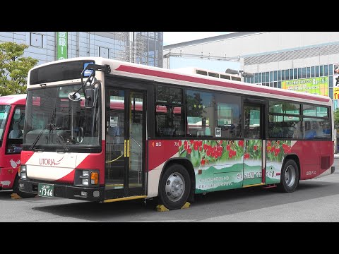 荒神リンダマン　バス Shinki Zone Bus front outlook of the local bus [Oshibedani