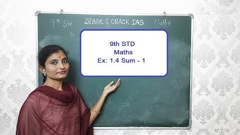 Spark & Crack IAS - TN Samacheer 9th Maths New Syllabus Unit 1 Set Language EX 1.4 | Sum 1 | Shrijo
