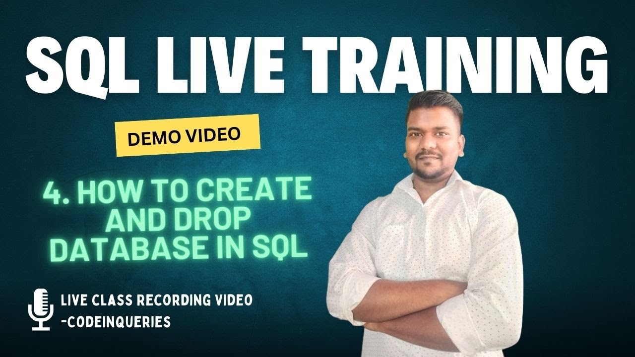 SQL Server Training Demo - How to Create and Drop a Database in SQL ...