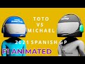 Toto vs michael  unheard extended team radio  2021 spanish gp  formula 1 animated comedy