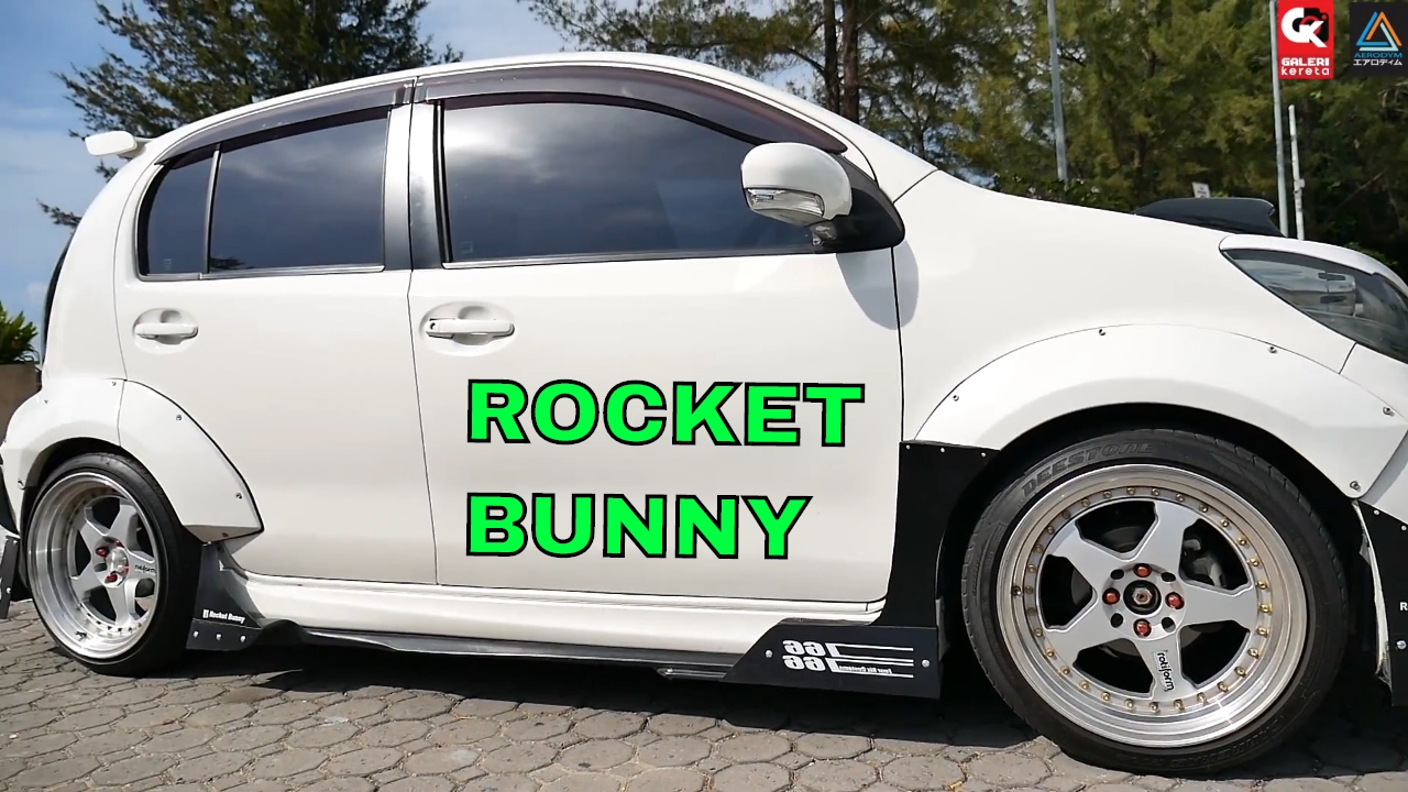 Perodua Myvi with Rocket Bunny Modified Body kits - YouTube