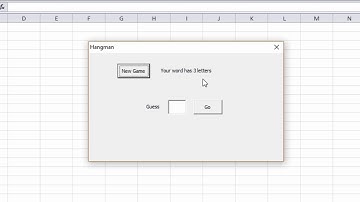 How to Make a Hangman Game with VBA.  Part 1 - The Finished Game