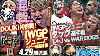 IWGPジュニアヘビー級選手権！SHOの防衛かDOUKIの初挑戦、初戴冠なるか？【NJPWWORLD NOW!】