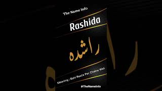 Rashida Name Meaning In Urdu The Name Info