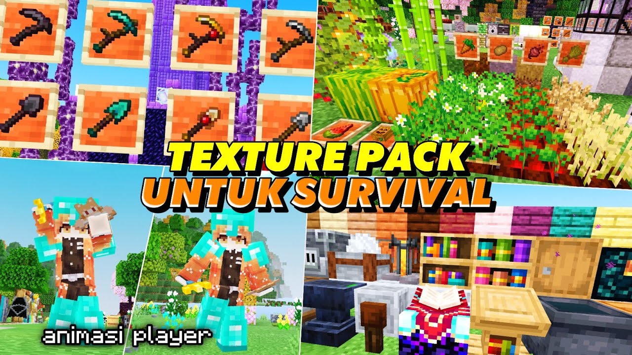 TEXTURE PACK MCPE COCOK UNTUK SURVIVAL KEREN BANGET - Texture Pack Mcpe ...