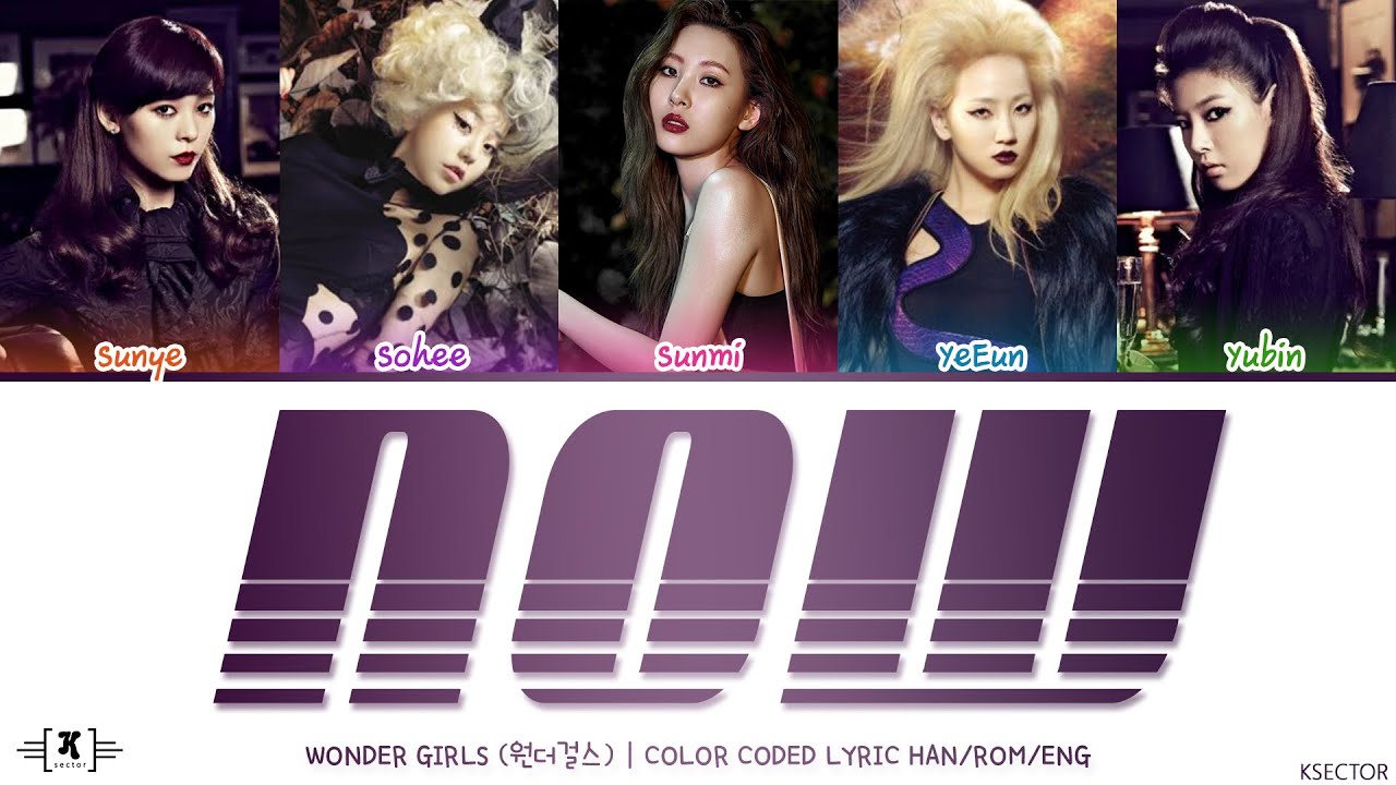 Wonder Girls (원더걸스) - Nobody (Color Coded Lyrics Eng/Rom/Han/가사) 