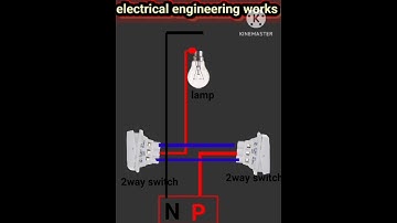 how to two way switch connection three way switch connection 1 bulb 2 switch connection ✅#shorts