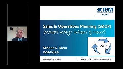 Webinar on Sales & Operations Planning (S&OP)