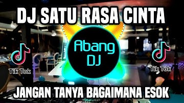 DJ SATU RASA CINTA REMIX FULL BASS VIRAL TIKTOK TERBARU 2022 JANGAN TANYA BAGAIMANA ESOK