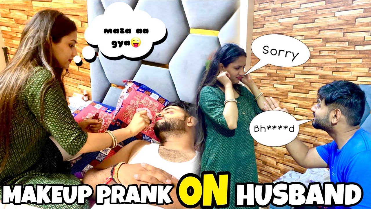 Makeup Prank On Husband | Husband gotTargeted 😱 | Prank On Husband | MrandMrsgautam