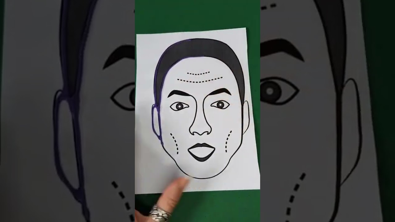 Emboss a face surprised by the blind or partially sighted in your environment.