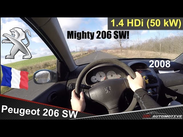 Peugeot 206 Sw 1.4 Hdi 50 Kw (2008) - Pov Test Drive + Acceleration 0 - 160 Km/H - Youtube