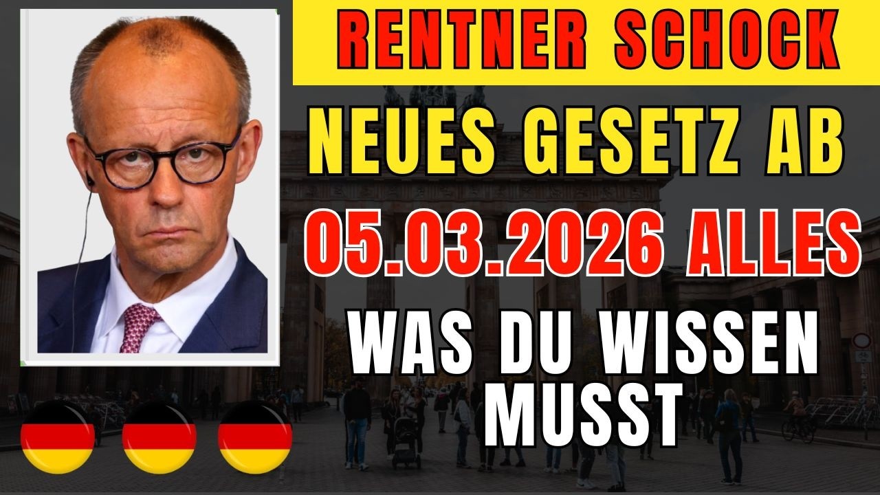 Schock für Rentner: Neues Gesetz ab 05.03.2026 – Große Änderungen!