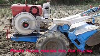 Power tiller performance in dry soil || Field preperation || Most common Power tiller in india