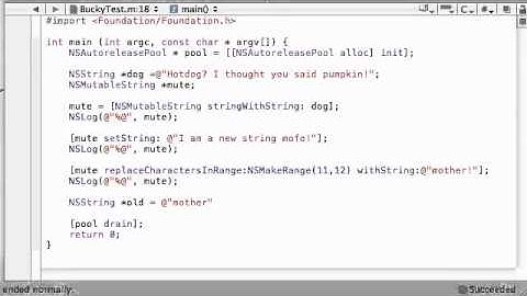 Objective C Programming Tutorial   56   Finishing Mutable Strings   YouTube