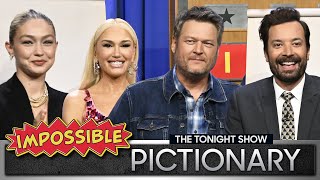 Impossible Pictionary with Blake Shelton, Gigi Hadid and Gwen Stefani | The Tonight Show