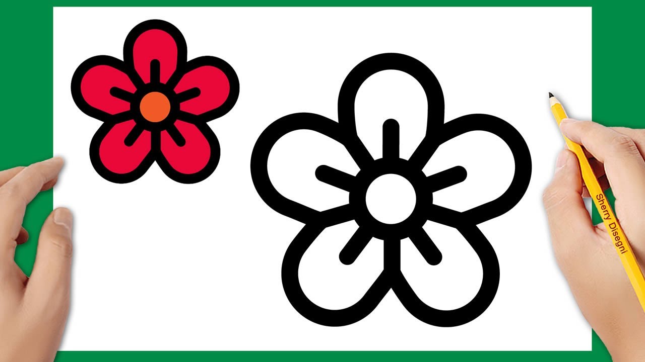 come disegnare un fiore realistico