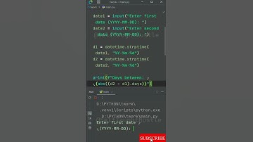 Find the Number of Days Between Two Dates in Python #coding #code #programming