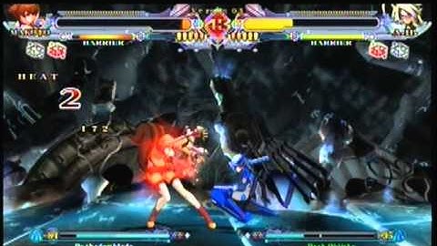blazblue Continuum Shift2:de shadowblade(makoto) vs Dark Obliske(lambda)