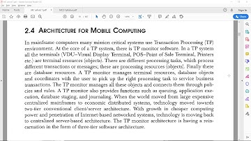MCO- Mobile Computing- BE CSE- Architecture for Mobile Computing