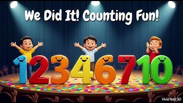 Number Rhyme for Kids | Fun 3D Counting Song | Vivid Nest 3D