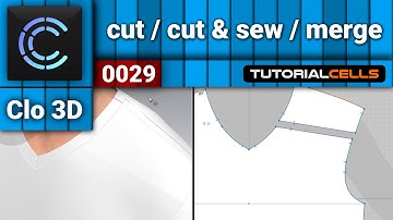0029. cut & sew & merge tool in clo3D