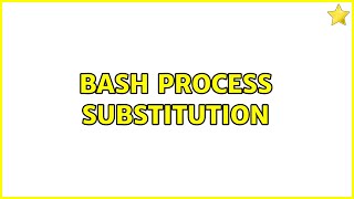 Bash process substitution