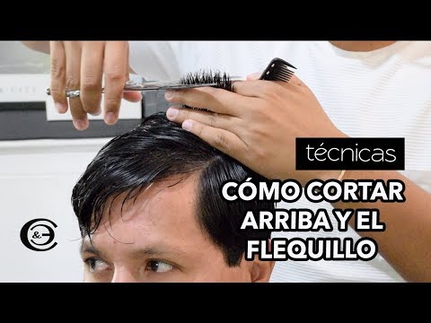 Como cortar arriba y como cortar flequillo hombre | Como cortar zona superior