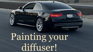 Audi S5/S4 Painting Diffuser DIY
