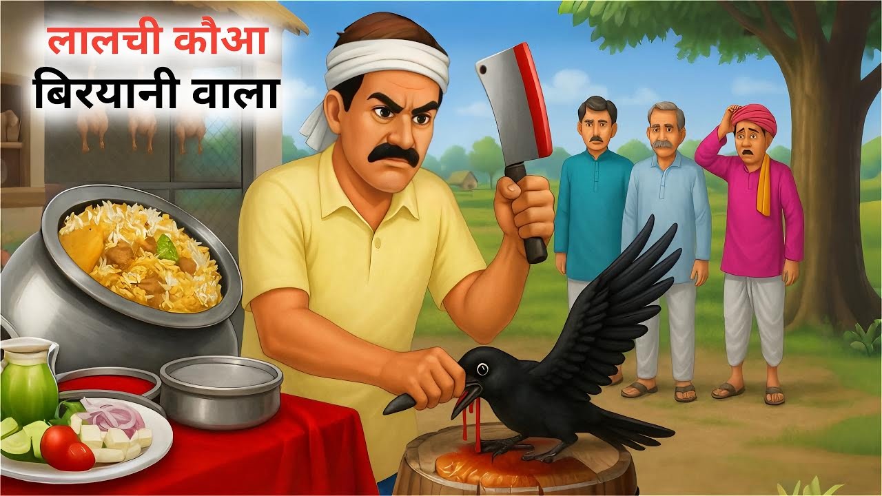 लालची कौवा बिरयानी वाला | Lalchi Kauwa Biryani Wala | Kahani | Hindi Kahaniya | Cartoon stories 