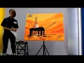 Oil Rig Sunset Speed Painting by Haze Long