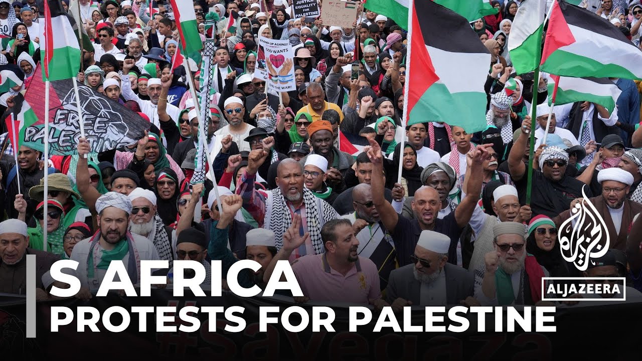 حرب غزة: جنوب أفريقيون ينظمون احتجاجات مؤيدة للفلسطينيين