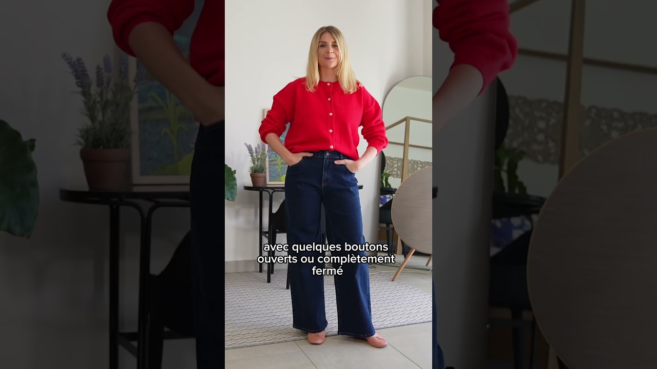 Le combo parfait avec un pull rouge. 