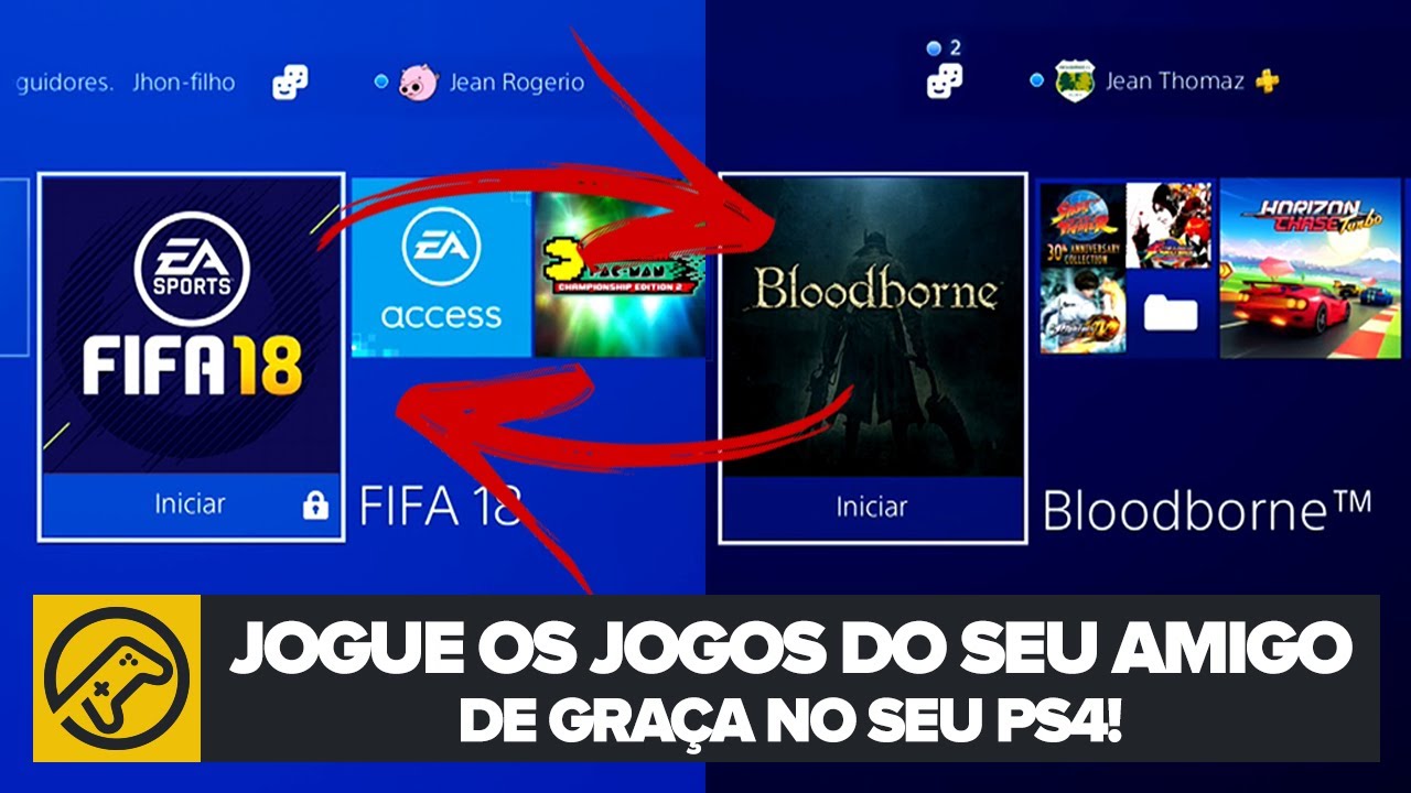 DICA: Use os GAMES do seu AMIGO na sua conta do PS4, DE GRAÇA! 