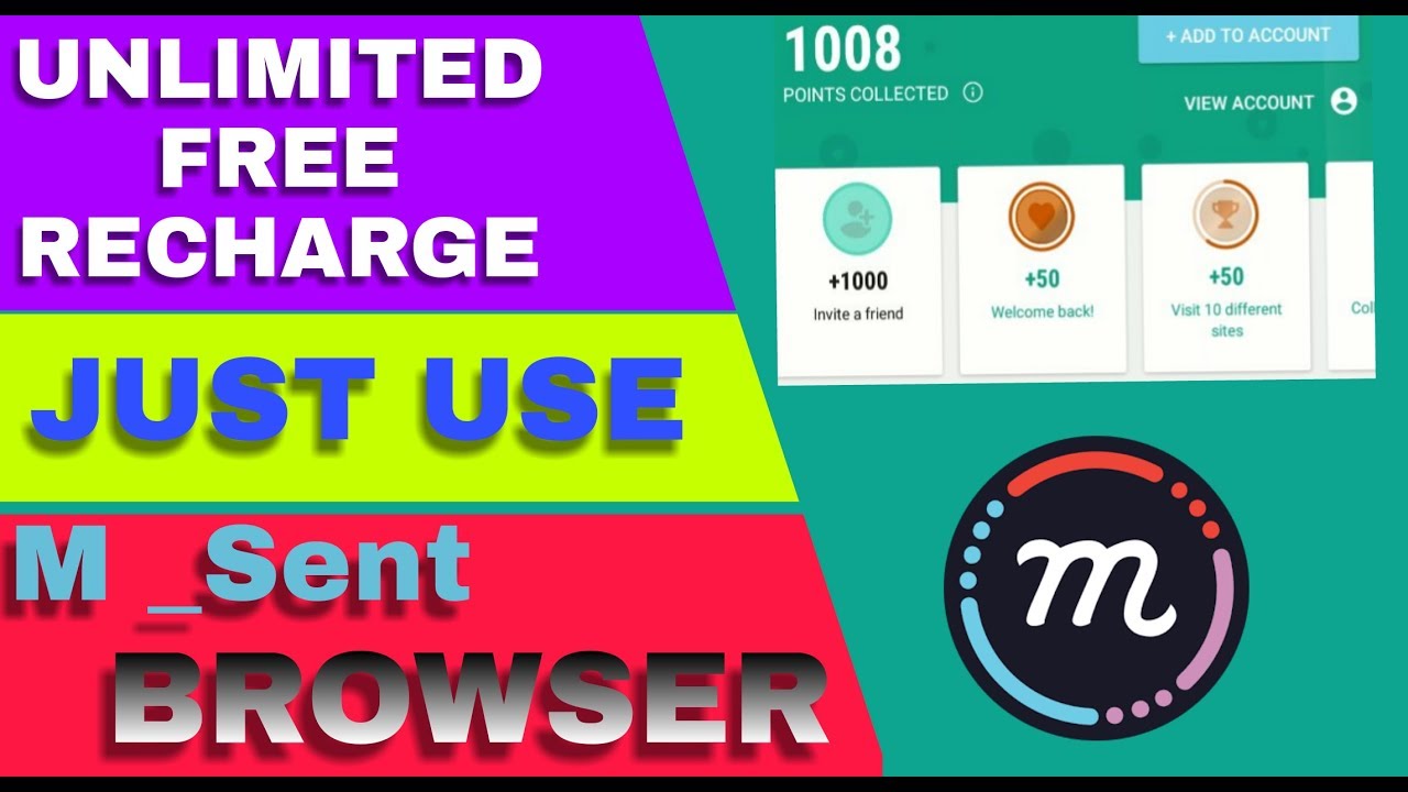 Unlimited Earning Trick#|Just Use M_sent Browser| And Get Unlimited Mobile Recharge|New Trick 2018