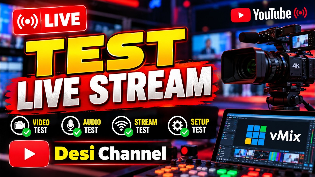 🔴 TEST LIVE STREAM | YouTube Live Streaming Test | Desi Channel - YouTube
