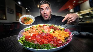 “NOBODY HAS COME CLOSE” INSANE $120 POKE BOWL CHALLENGE | Joel Hansen