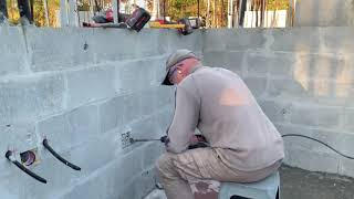 How to cut hole in the blockwall for an electrical box