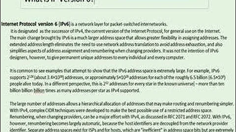 Understanding IPV6 Part 1
