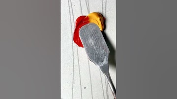 Orange edition paint mixing recipes satisfying ASMR videos #relaxing #colorexploration #experiment