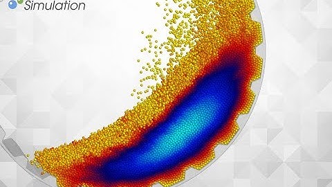 Rotating drum DEM simulation with heat transfer