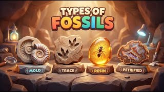 Types of Fossils! 🦖 Cast, Trace, Amber, Mold & Body Fossils Explained! Definition Of Mold Fossil