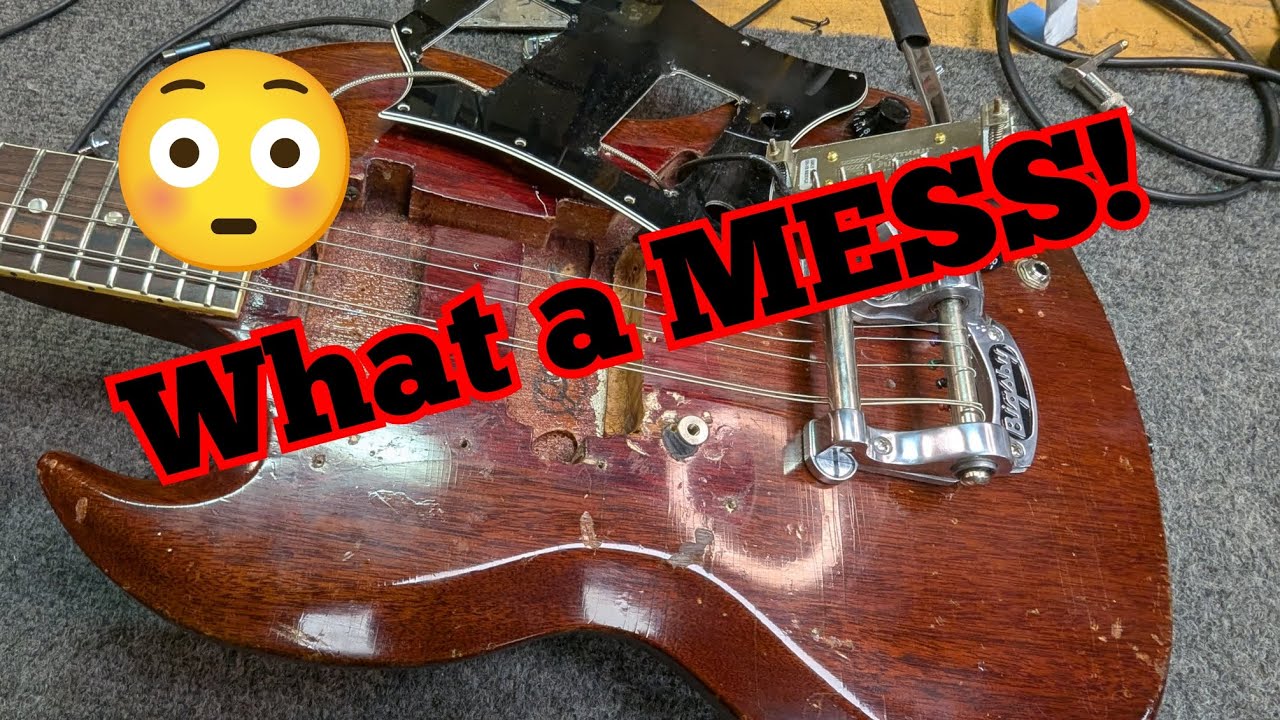 VINTAGE 1968 Gibson SG Special. It was SMASHED!