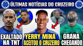 👀💣 BAITA NOTÍCIA : CRUZEIRO ACERTA VERBALMENTE COM YERRY MINA ! GRANA DA BASE E PEREIRA EXALTADO.