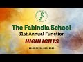Sparkling moments 2023 annual day highlights  31st annual function  the fabindia school