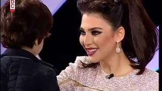 الفنانة قمر وابنها في برنامج المتهم 2015